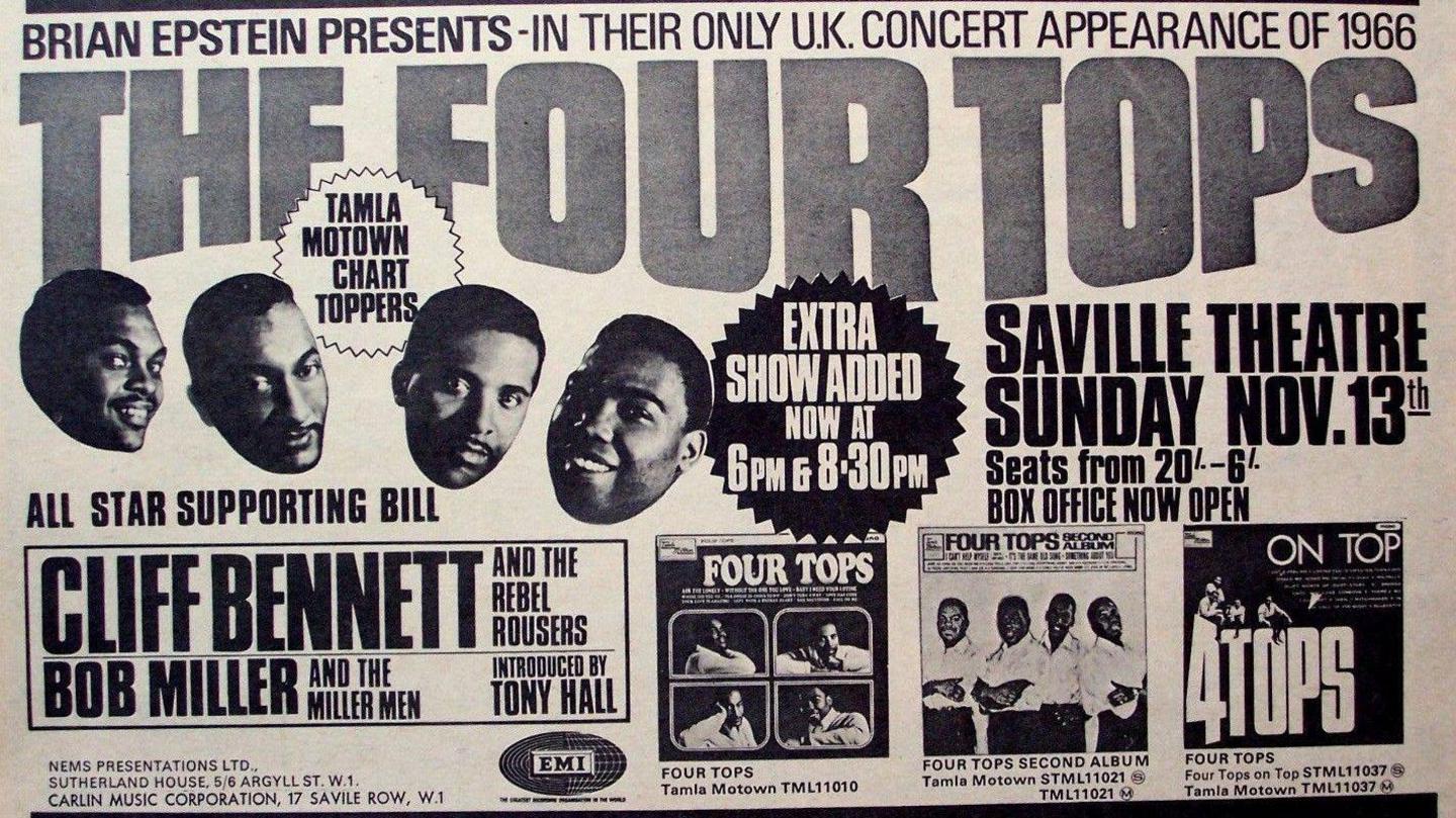 Poster for a show by The Four Tops