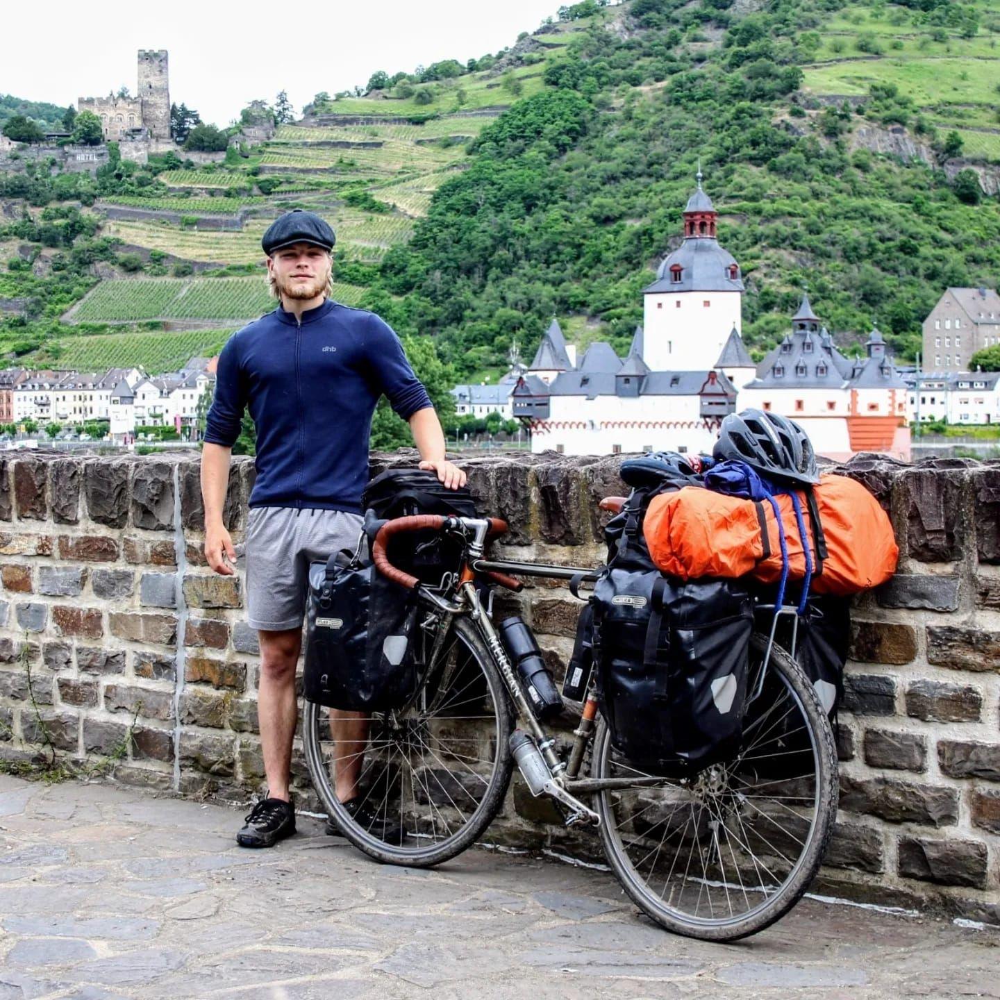 Jamie on his cycle