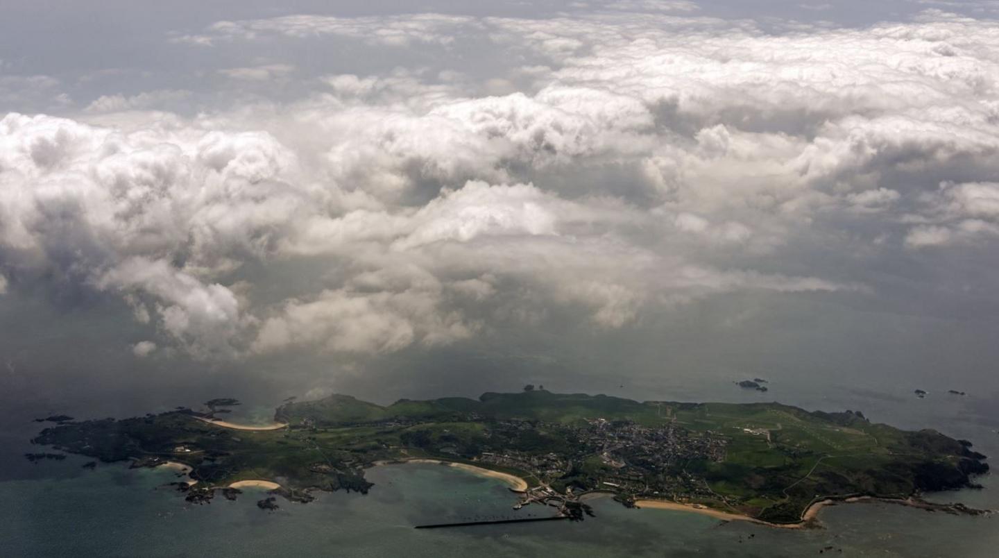 Aerial photo of Alderney