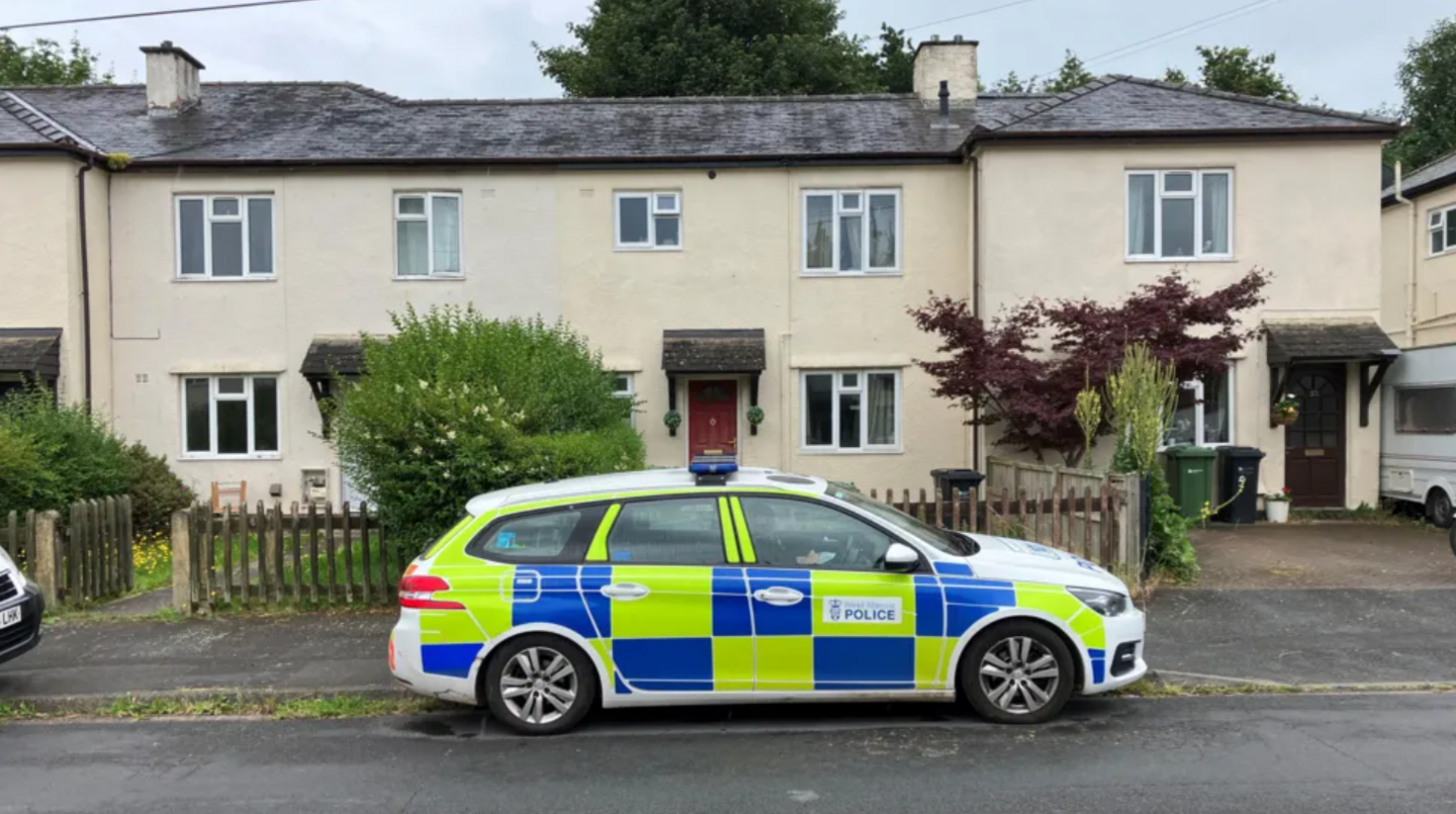 Police car outside the house