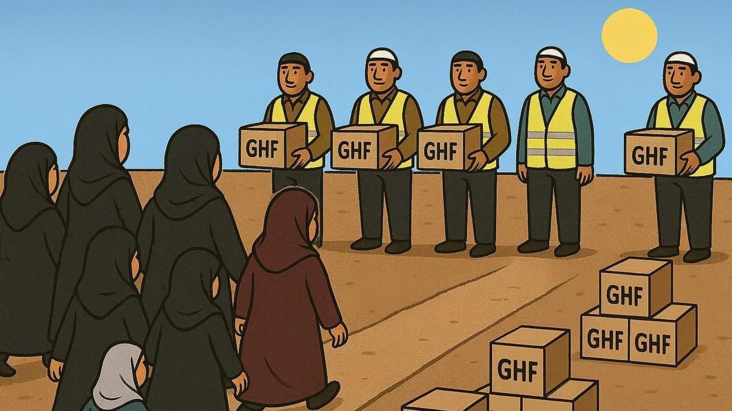 Promotional image from the Gaza Humanitarian Foundation for “women’s day”