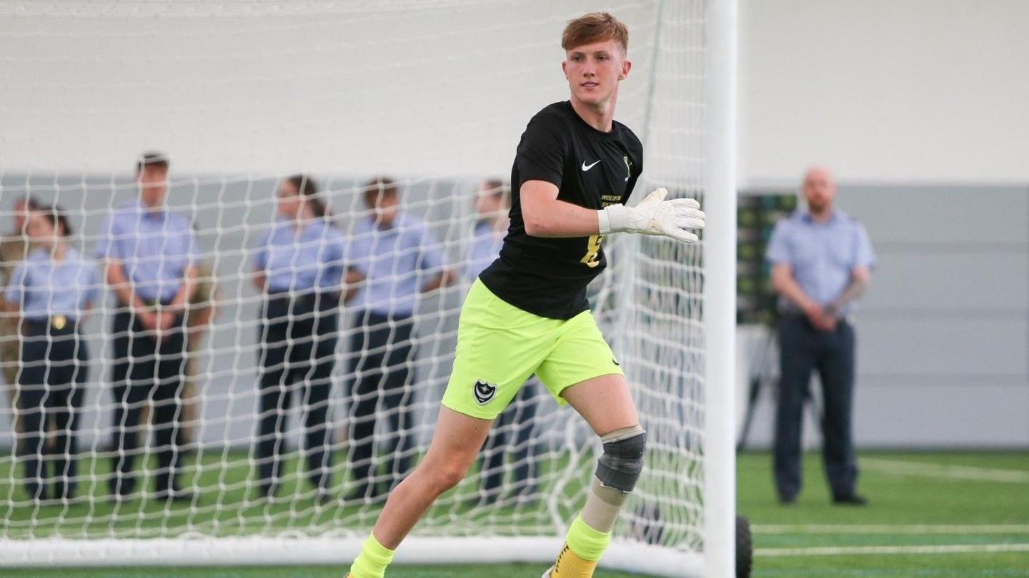 Thomas Atkinson playing as a goalkeeper