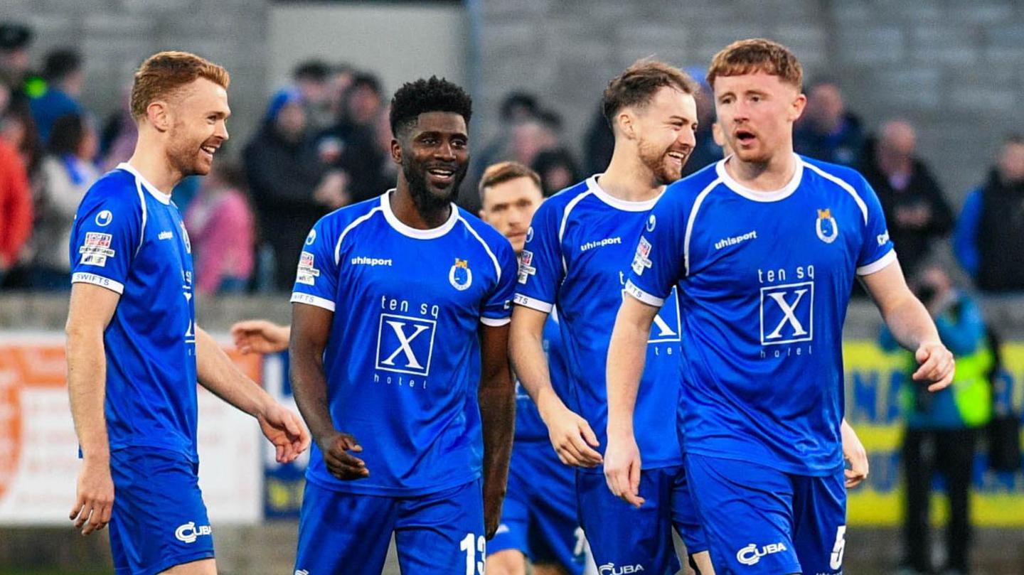 Dungannon Swifts celebrate