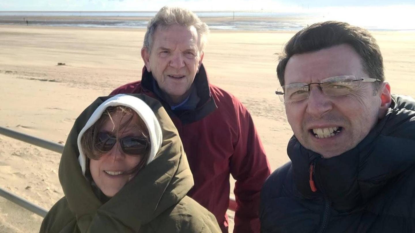 Brian Blakeman, Tracey Blakeman and Martin Blakeman on a walk