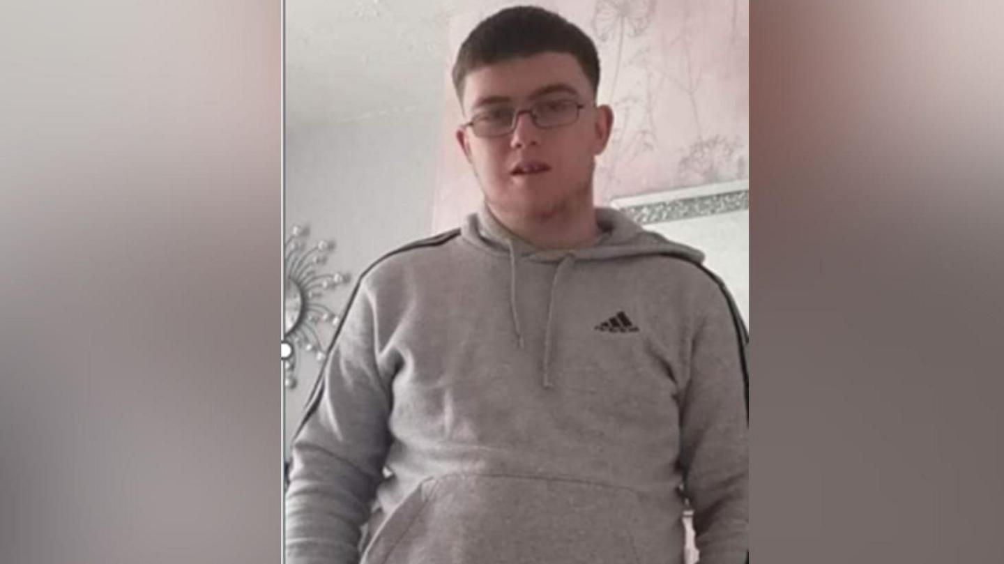 A police cordon tape surrounds the entrance to a petrol station forecourt in Seaham, County Durham.