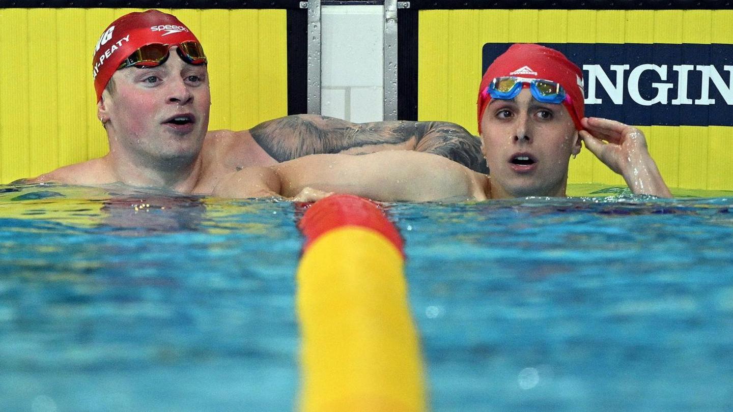 Adam Ramsay-Peaty and Filip Nowacki after the race