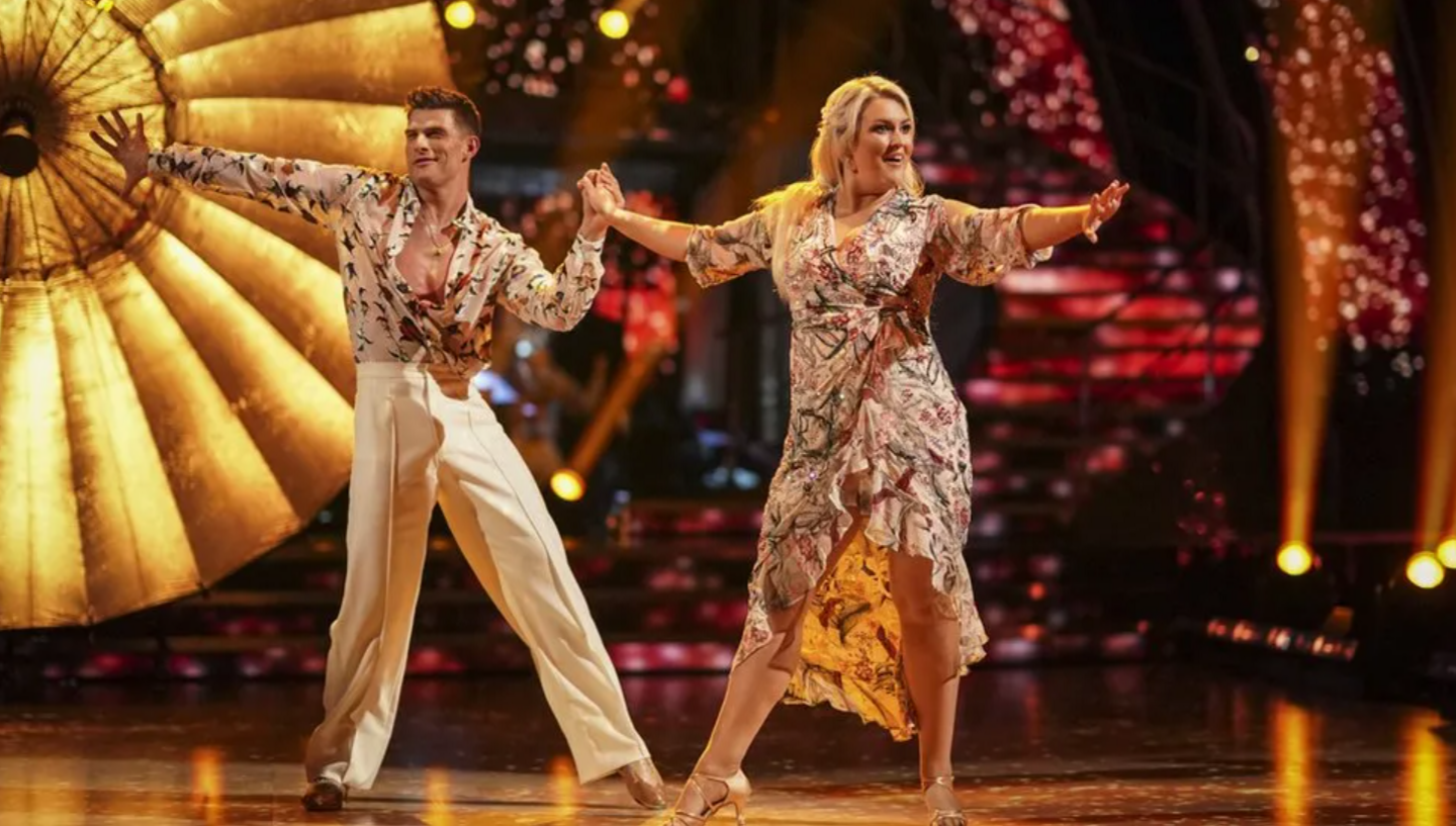 Aljaž dancing with Sara Davies in the 19th series of the show