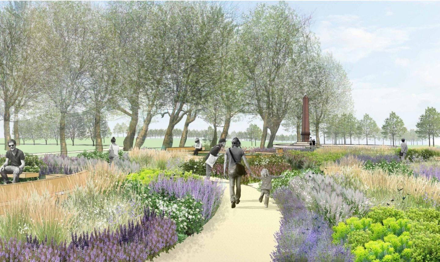 Artist impression of Springfield Park