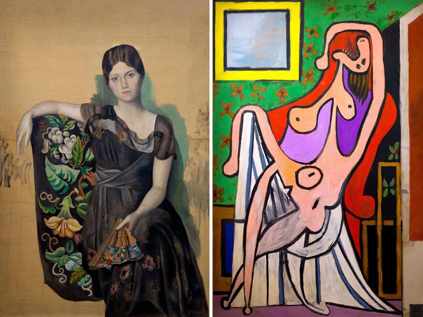 Picasso paintings of his wife Olga Khokhlova