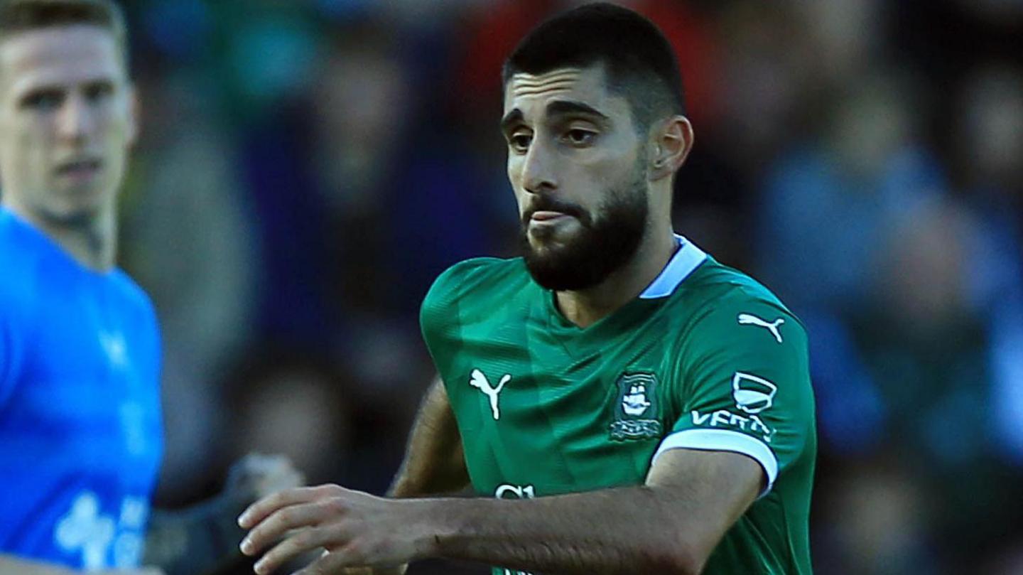 Rami Al Hajj in action for Plymouth Argyle.