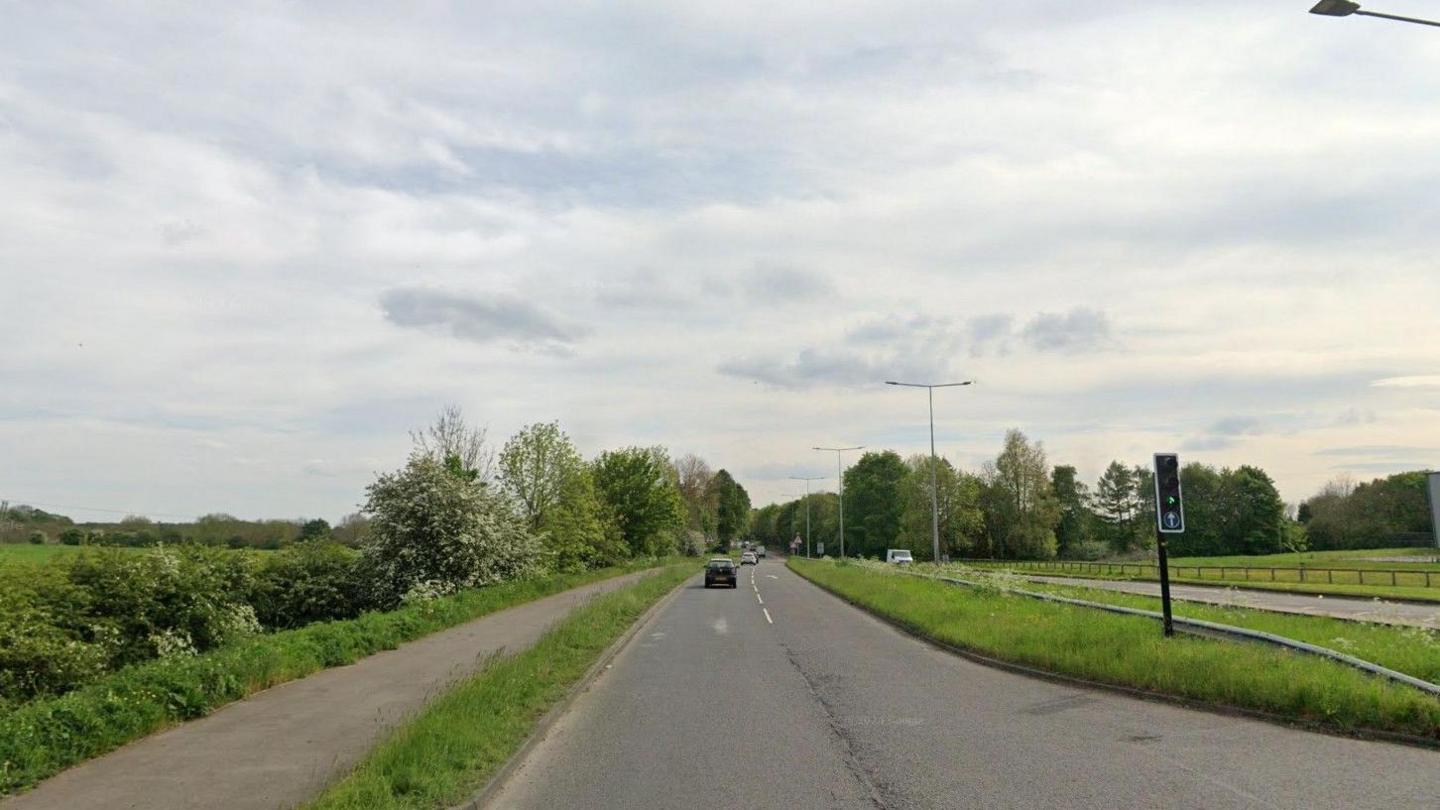 Road with lots of greenery on the sides