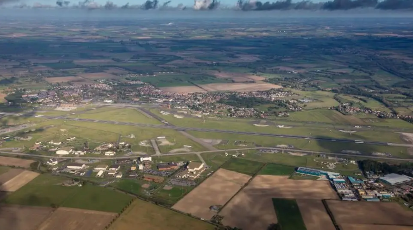 An aerial view of RAF Mildenhall 