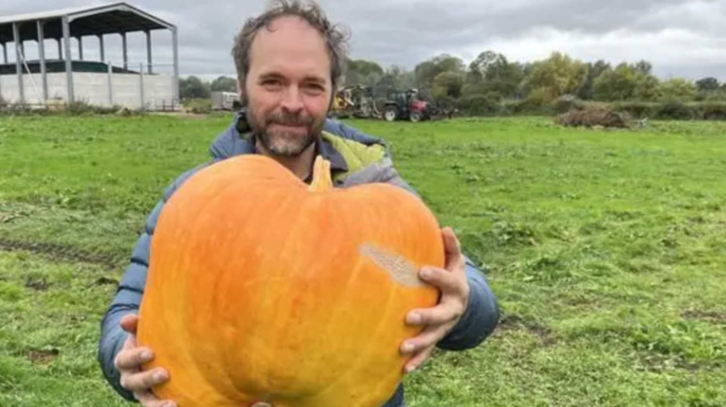 Jonny and his second place pumpkin