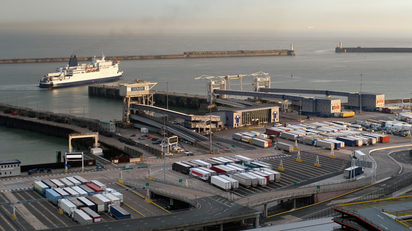 Ariel view of the port of Dover