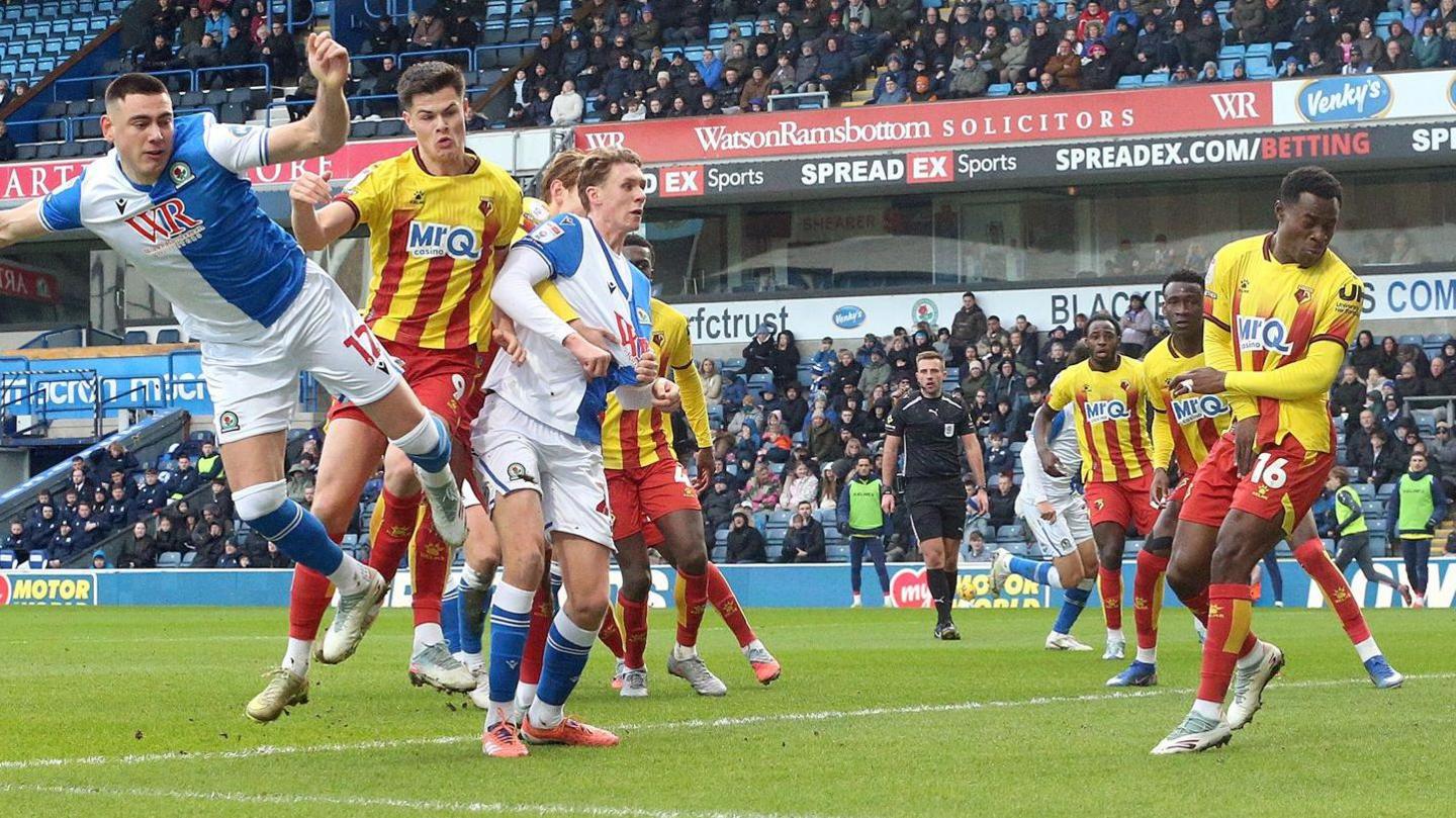Lewis Miller scores for Blackburn Rovers against Watford
