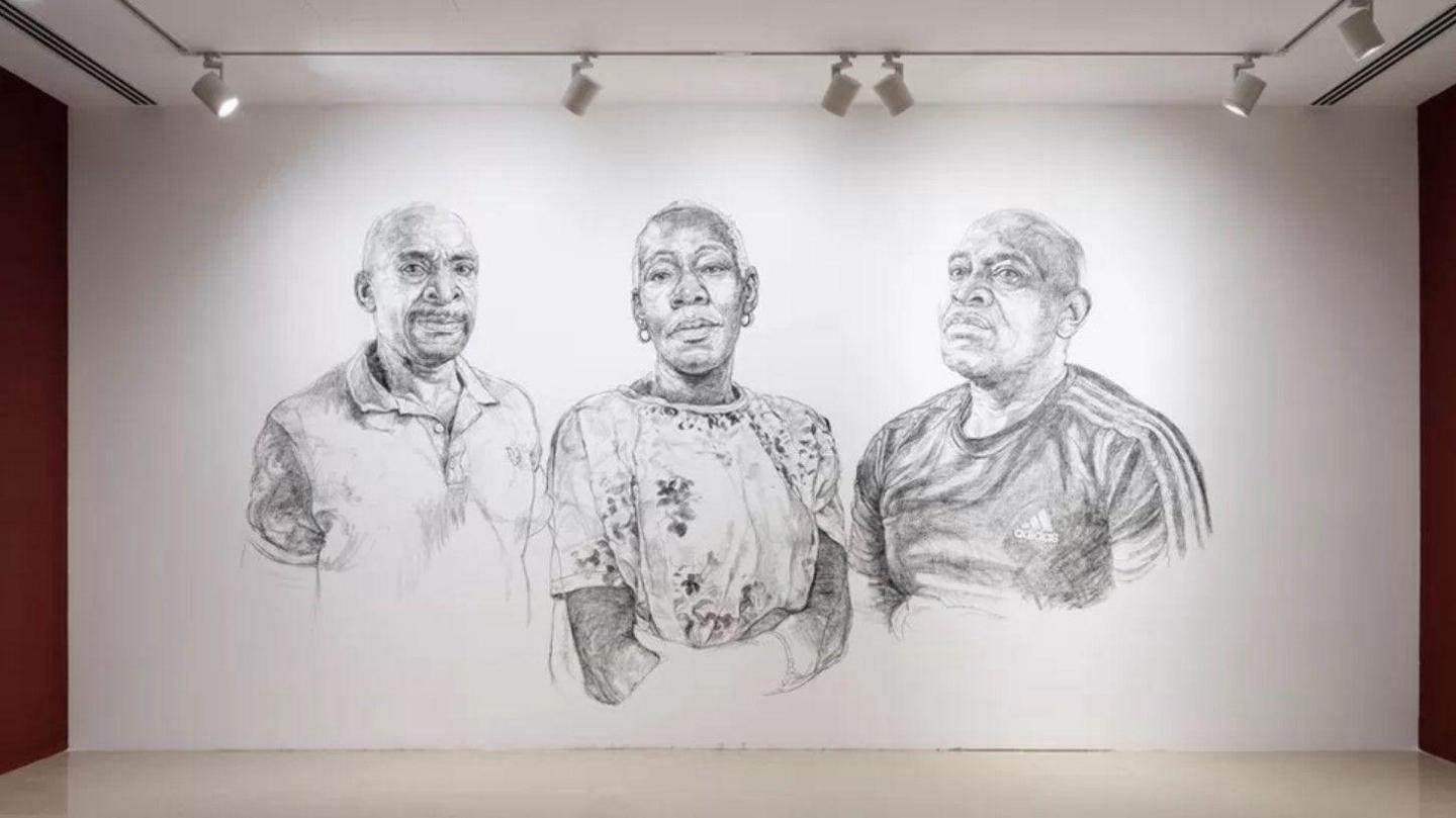 Barbara Walker's piece titled Burden of Proof explores the effect of the Windrush scandal on individuals and families