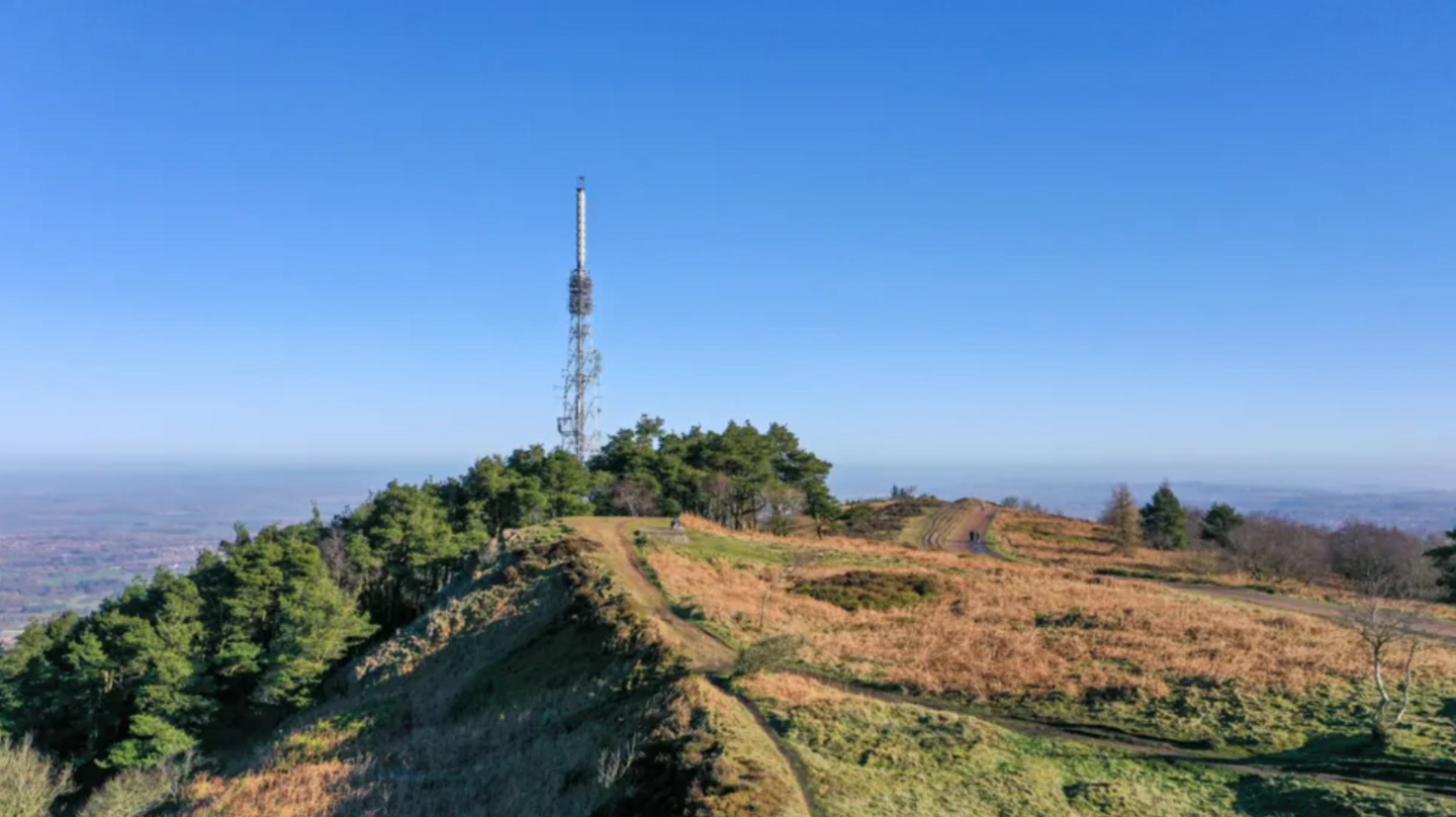 Masts on top of the Wrekin