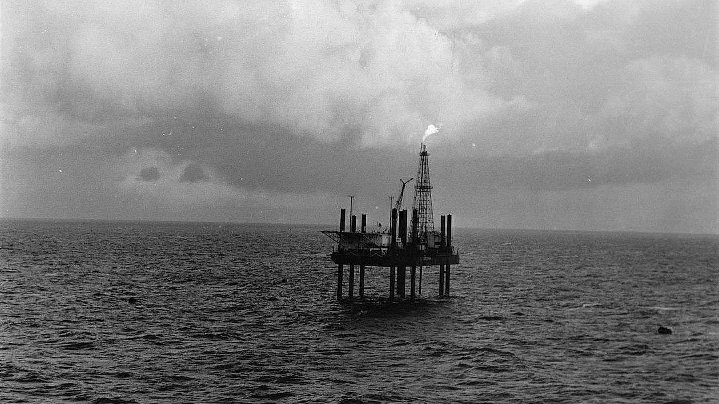 A North Sea oil rig in 1965