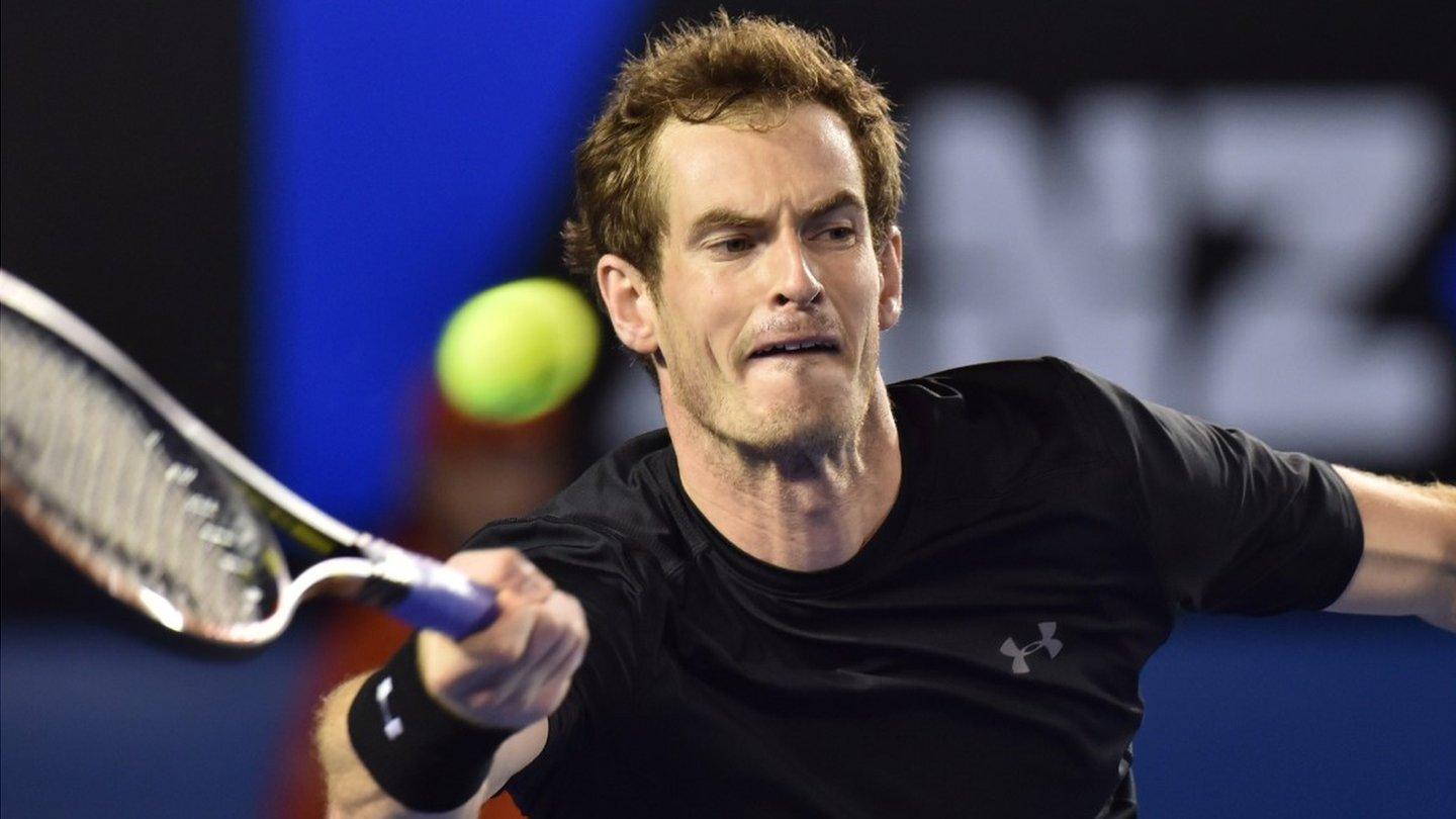 Andy Murray in action in the Australian Open semi final