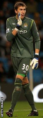 Manchester City goalkeeper Costel Pantilimon