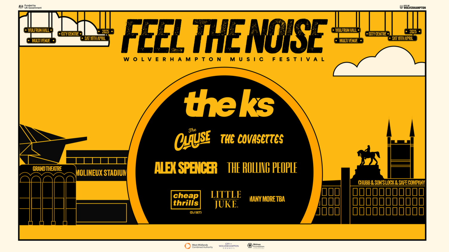 A poster advertising feel the noise festival