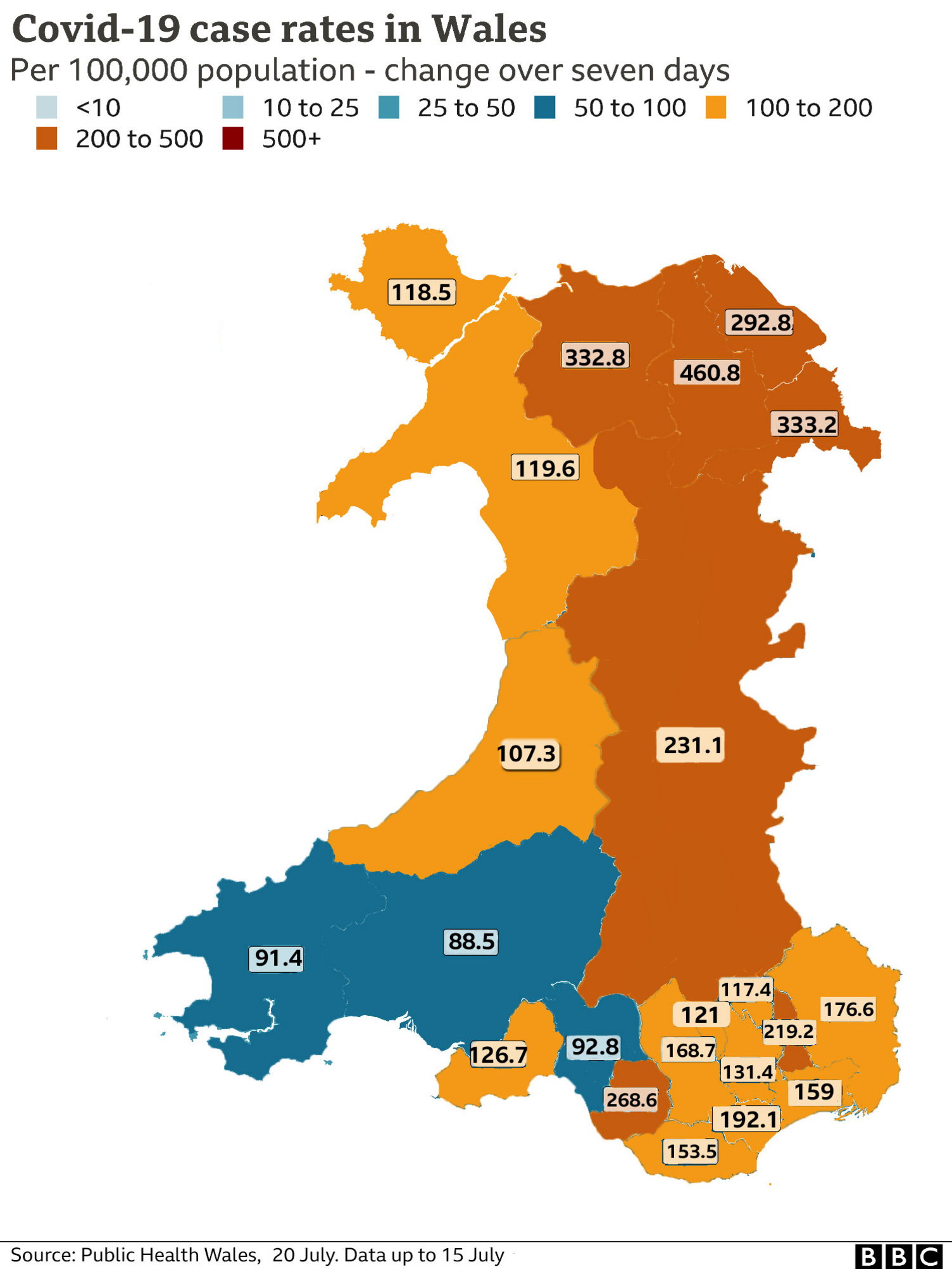 Case rate map