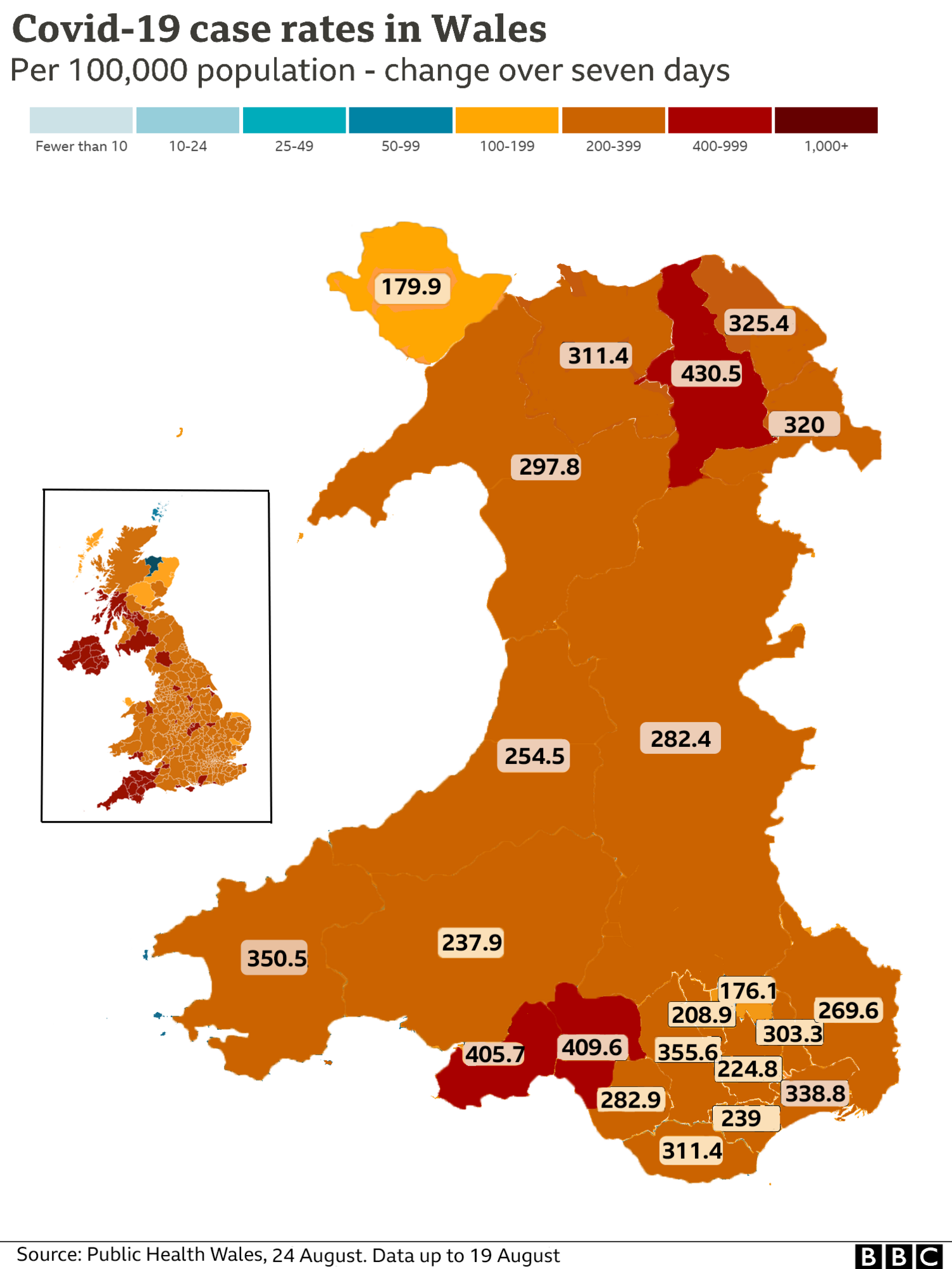 Case rate map