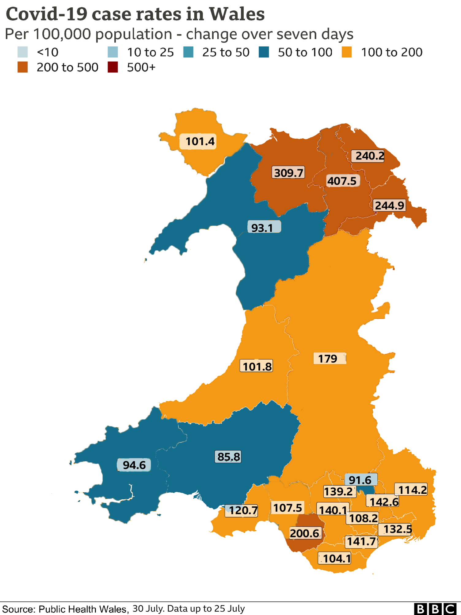 Case rate map