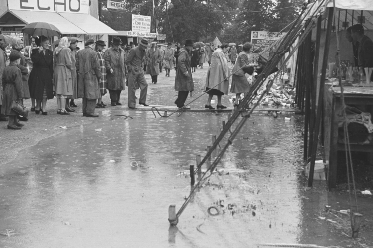 Maes gwlyb Eisteddfod Genedlaethol Pen-y-bont ar Ogwr 1948