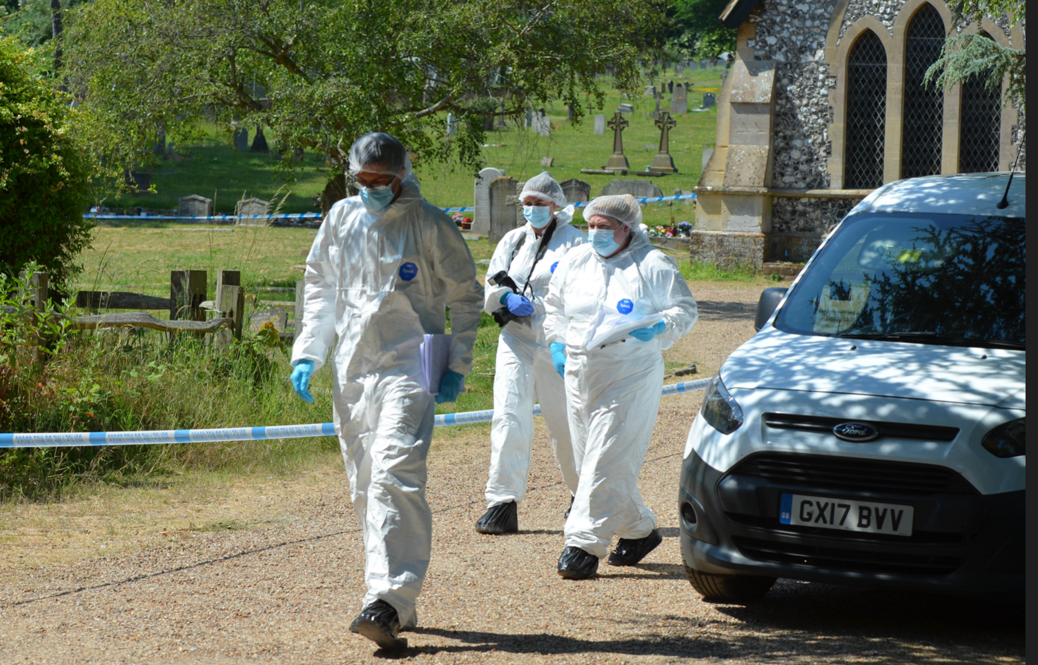 Police at scene of Newhaven murder