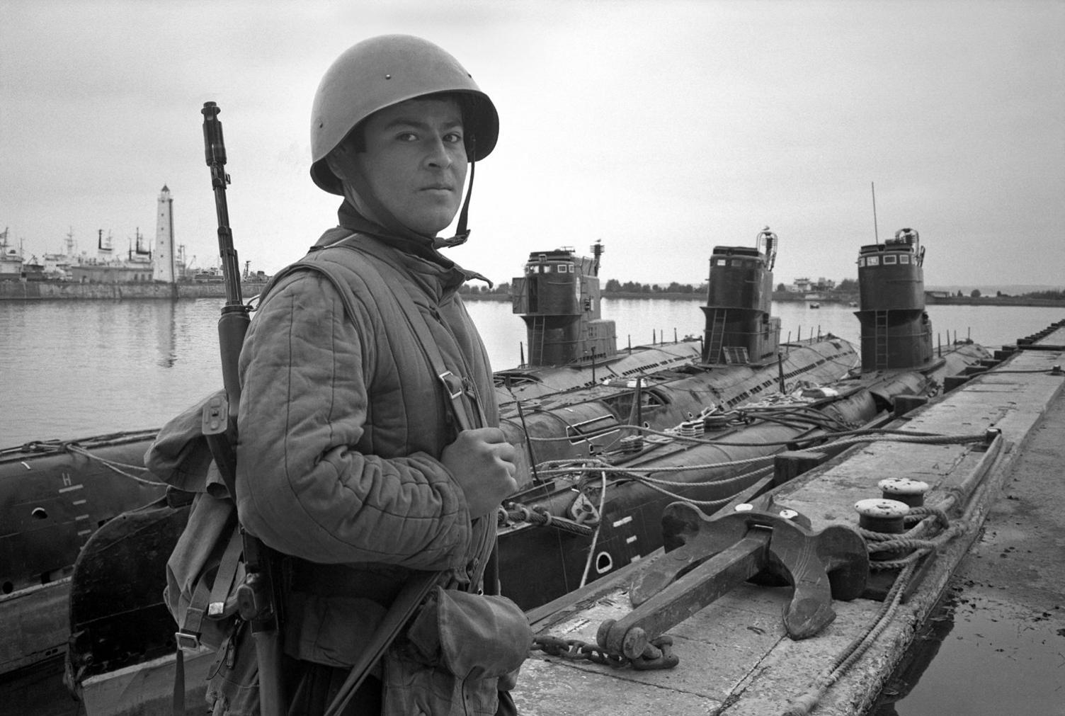 Soldier at the Kronstadt naval base