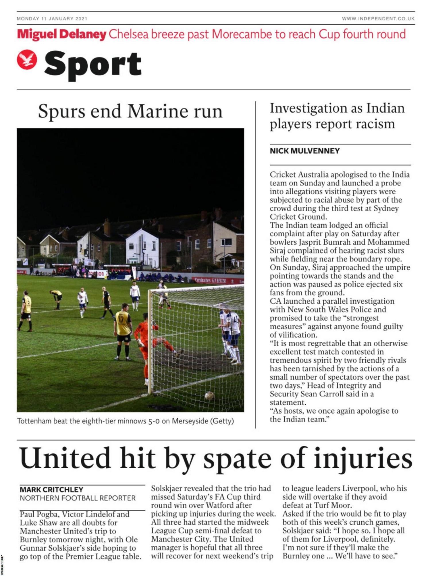 Monday's Independent