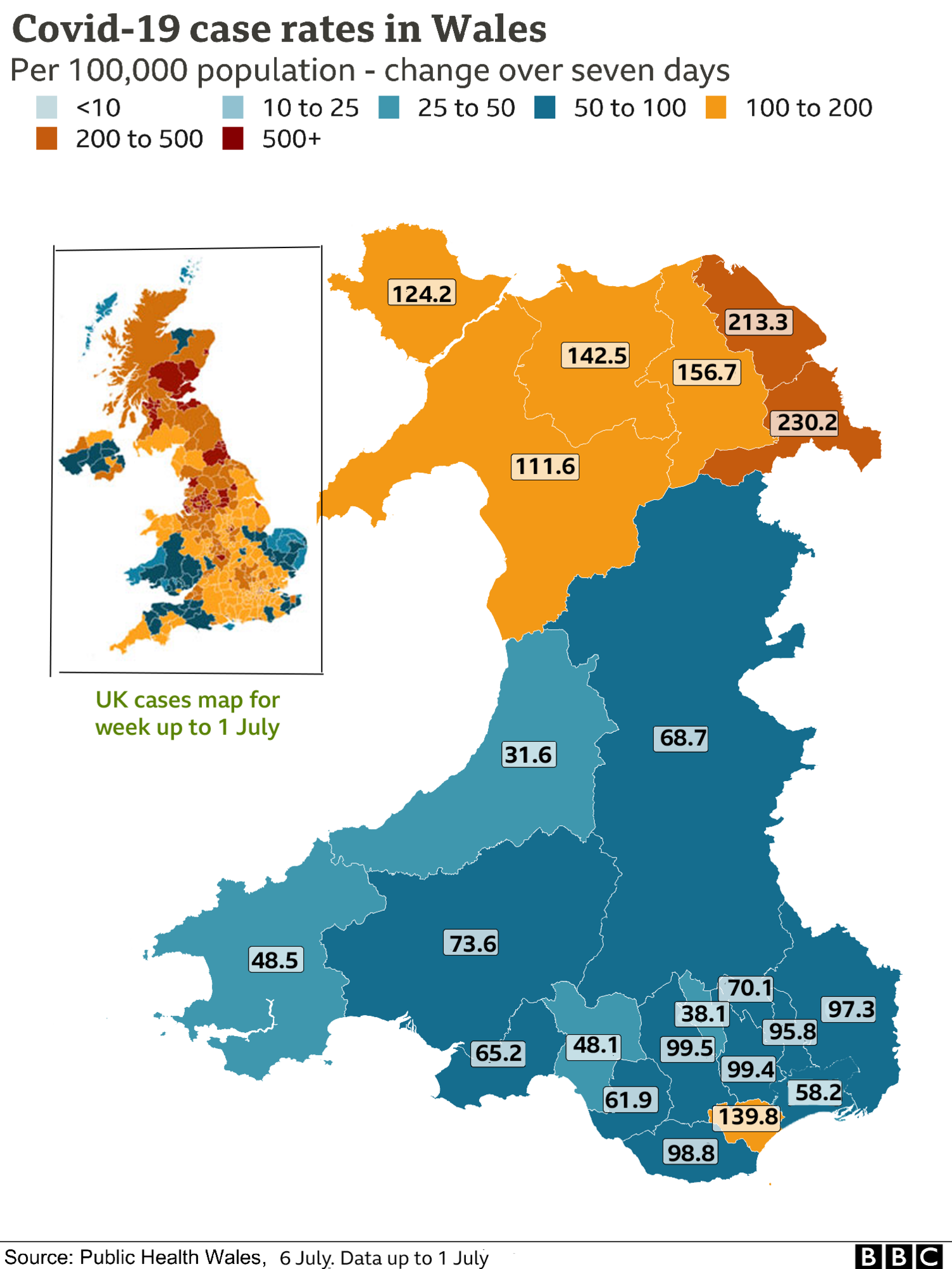 Case rate map