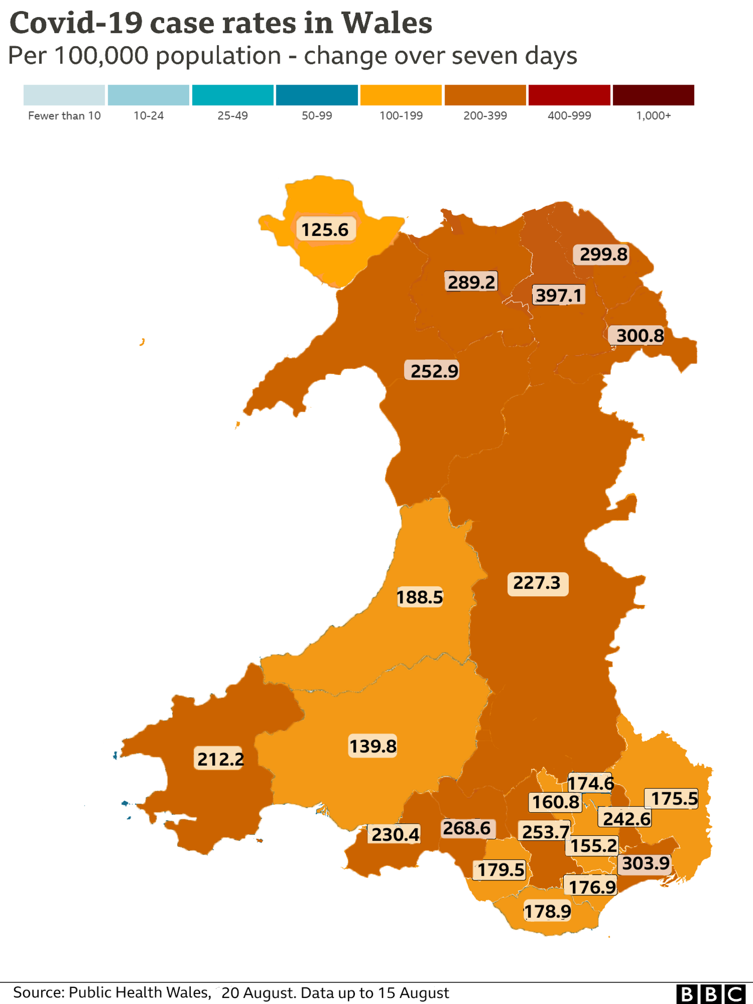 Case rate map