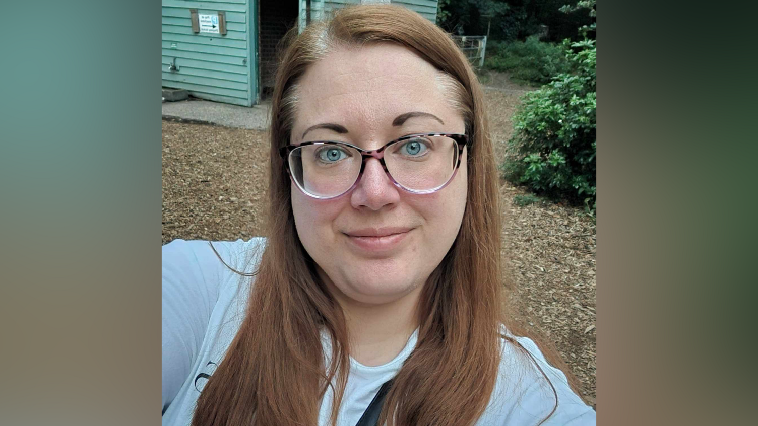 Head and shoulders photo of Gemma Clarke who is wearing glasses and a white t-shirt