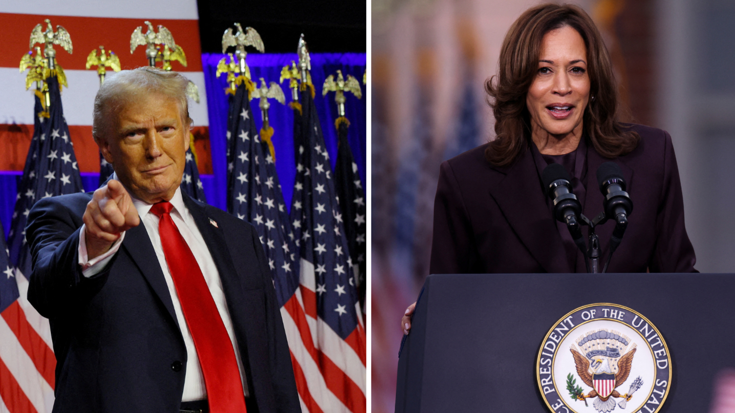 Donald Trump a Kamala Harris