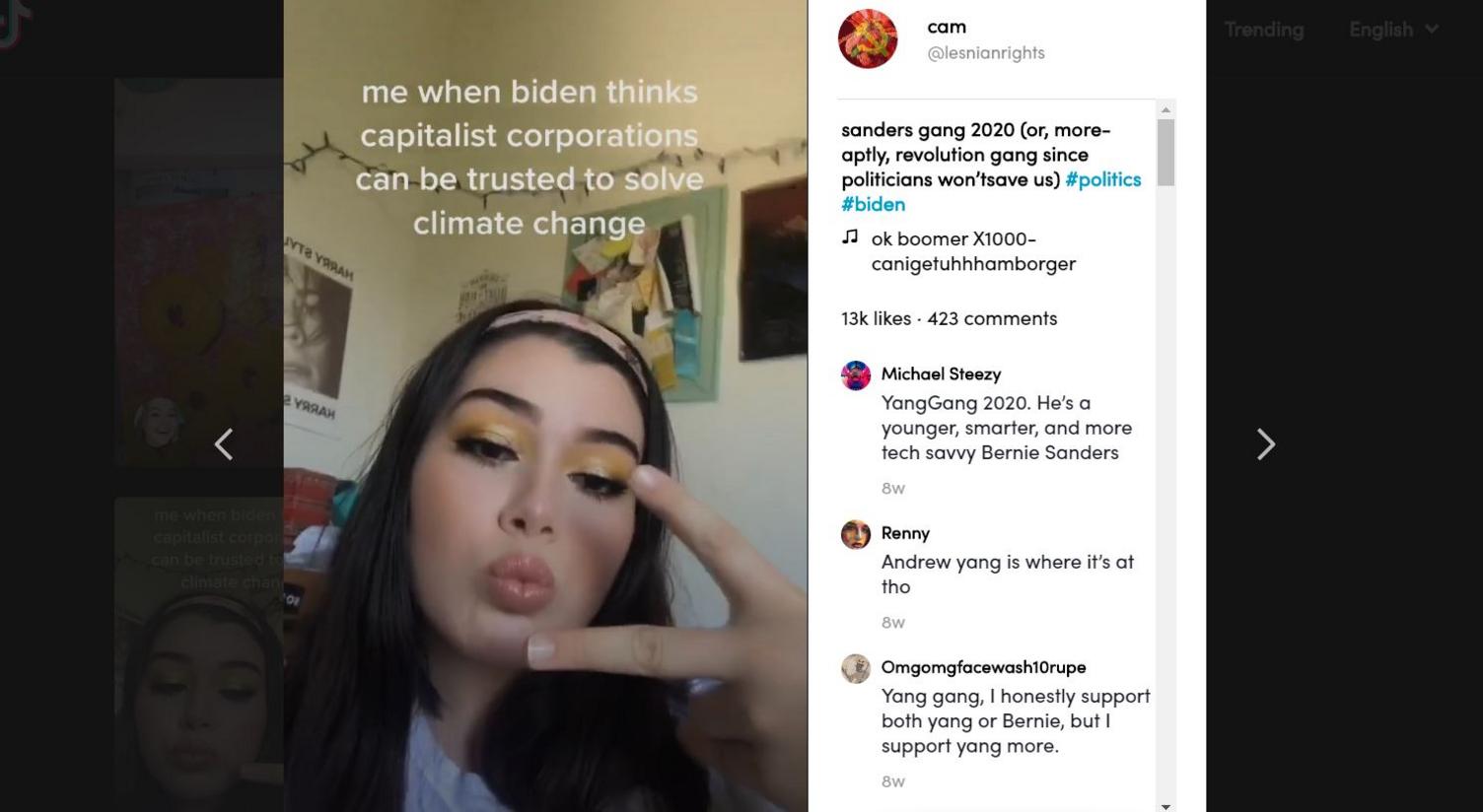 TikTok screengrab of a OK Boomer post