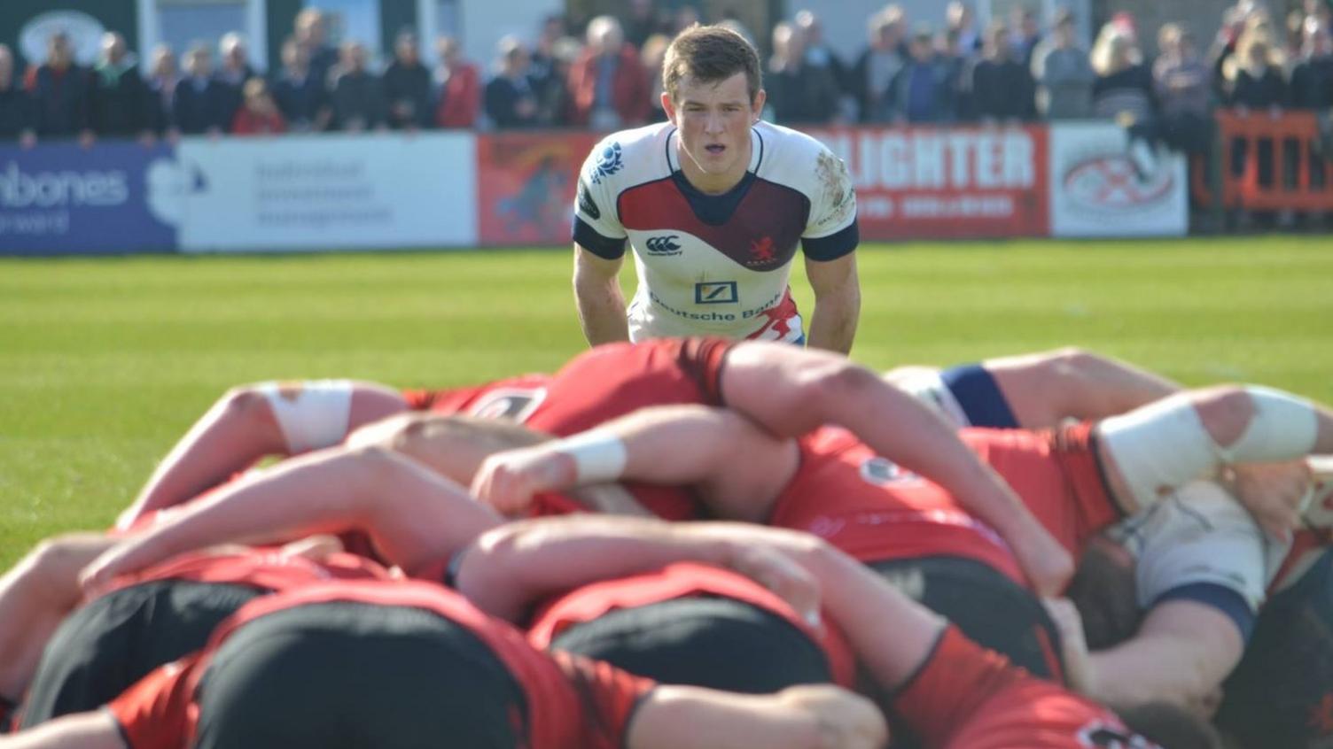 Scrum between Jersey and London Scottish