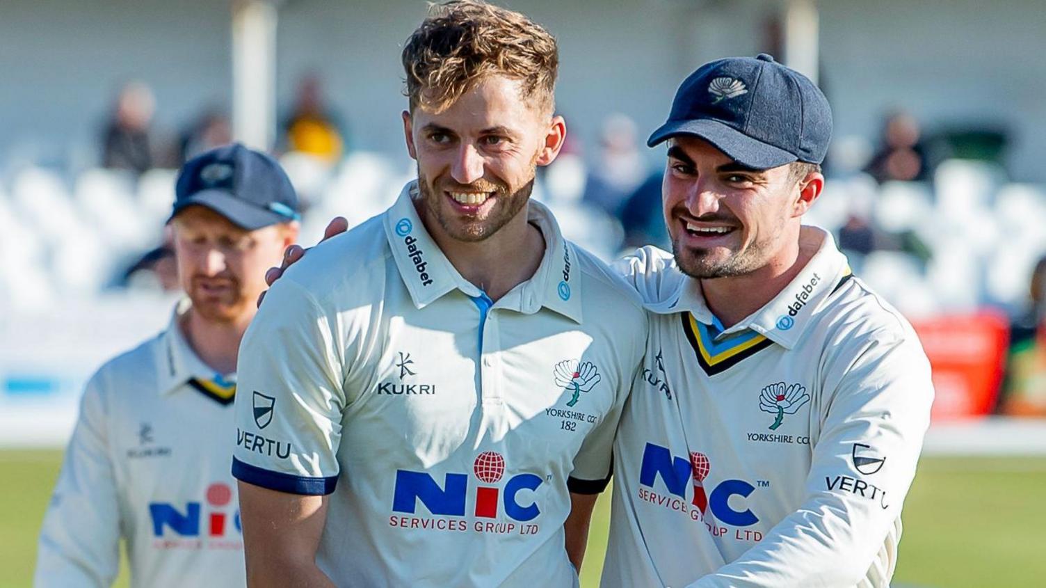 Yorkshire's new-ball pair at Scarborough, Ben Coad (left) and Jordan Thompson