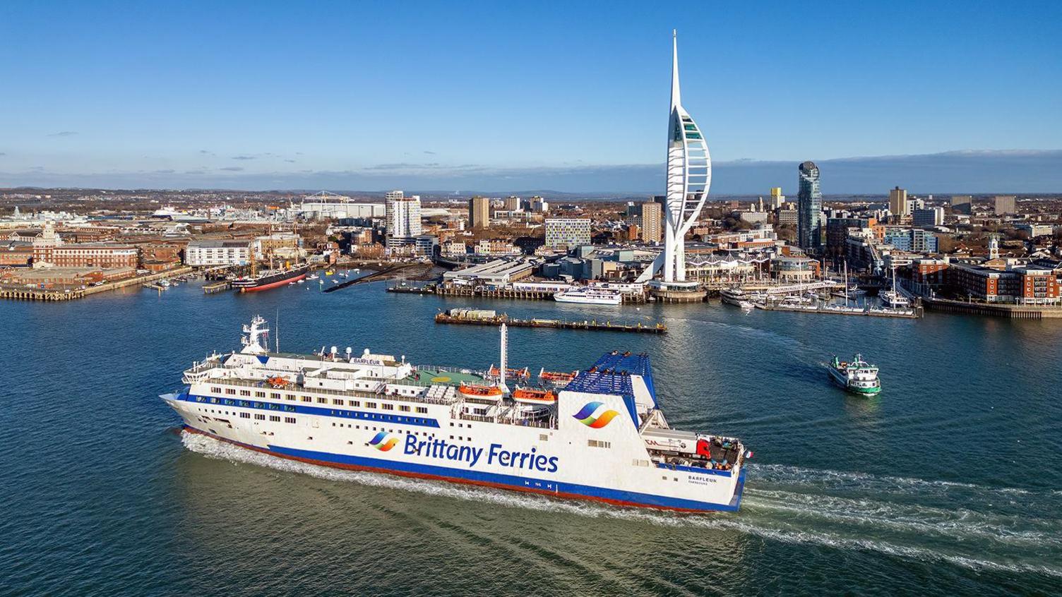 Brittany Ferries vessel in Portsmouth