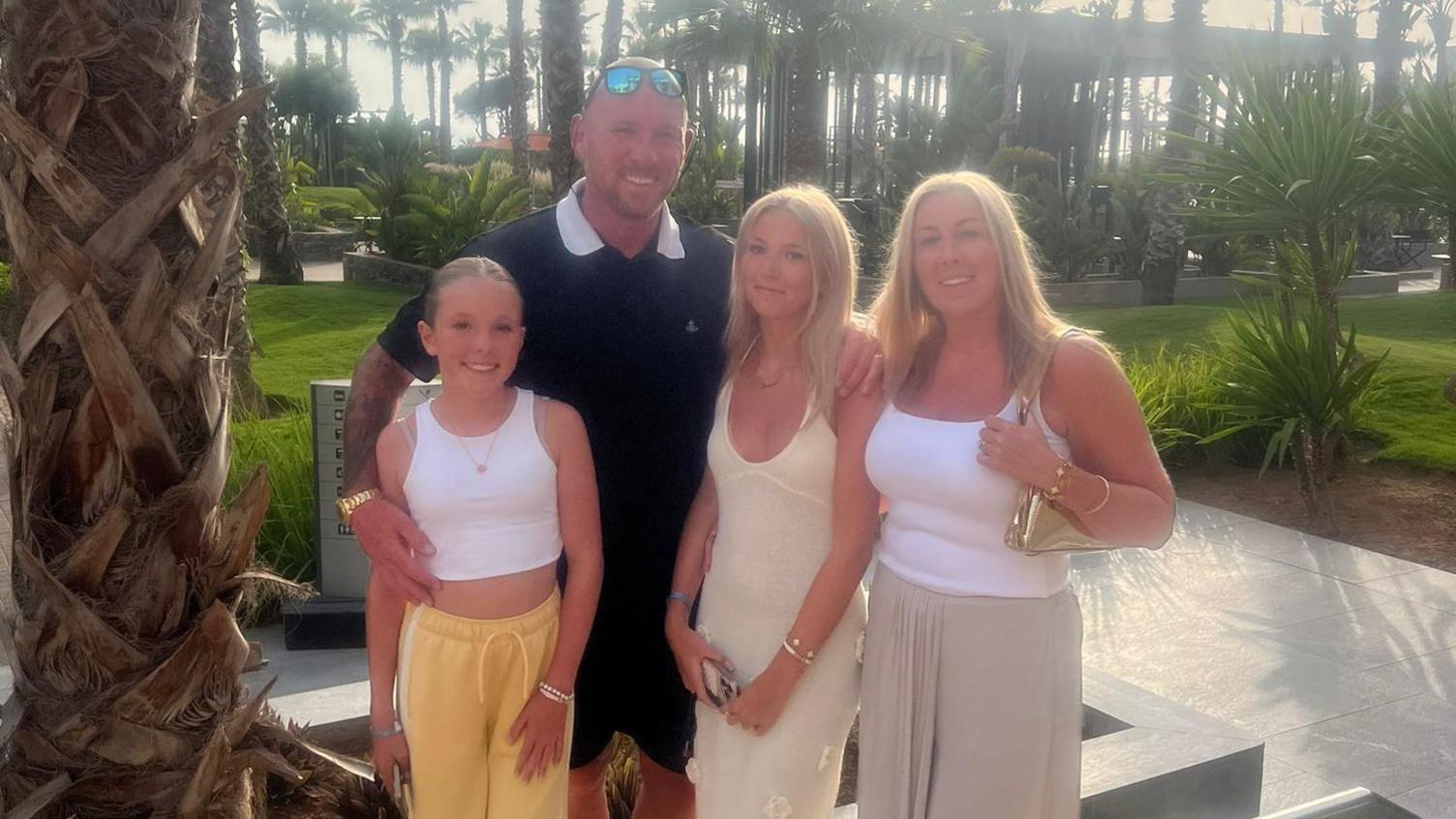 A family pictured on holiday