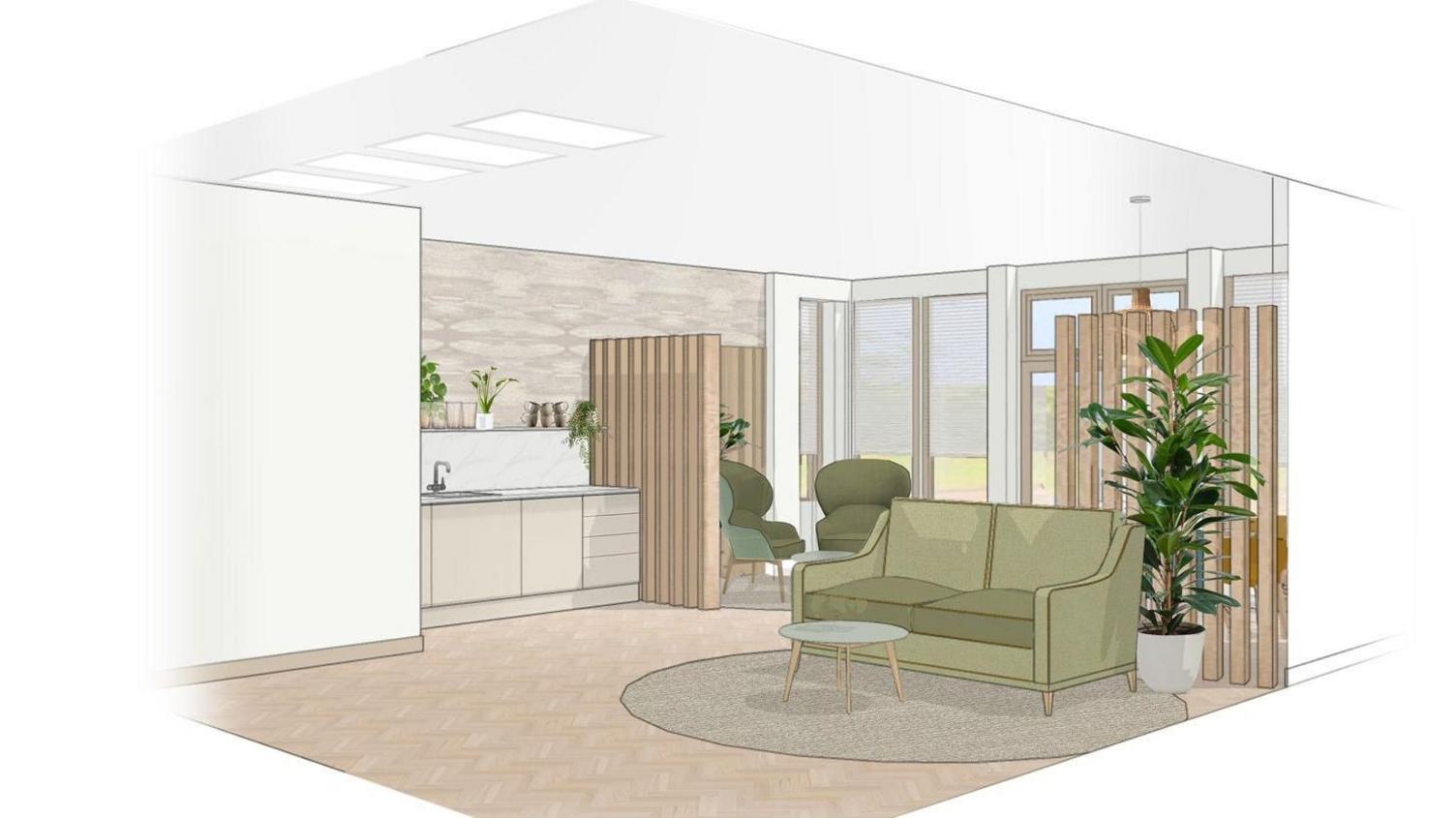 An artists impression of room plans