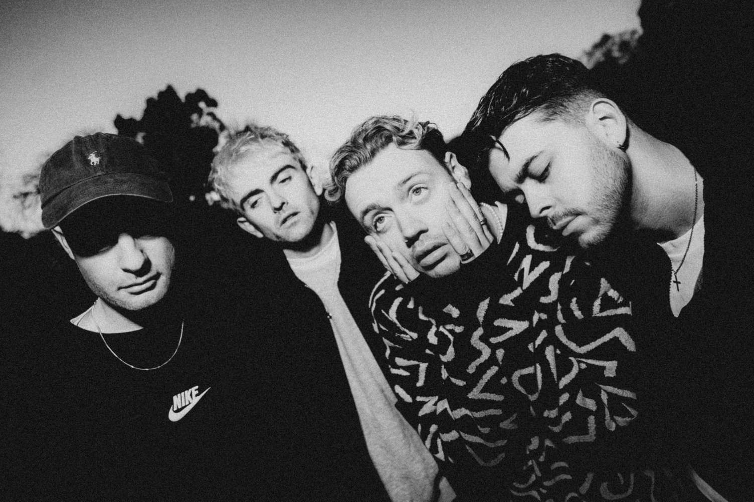 A promotional black and white picture of Only the Poets.