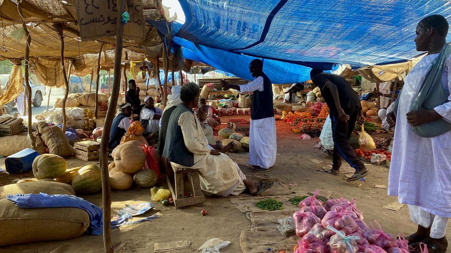 A street market.