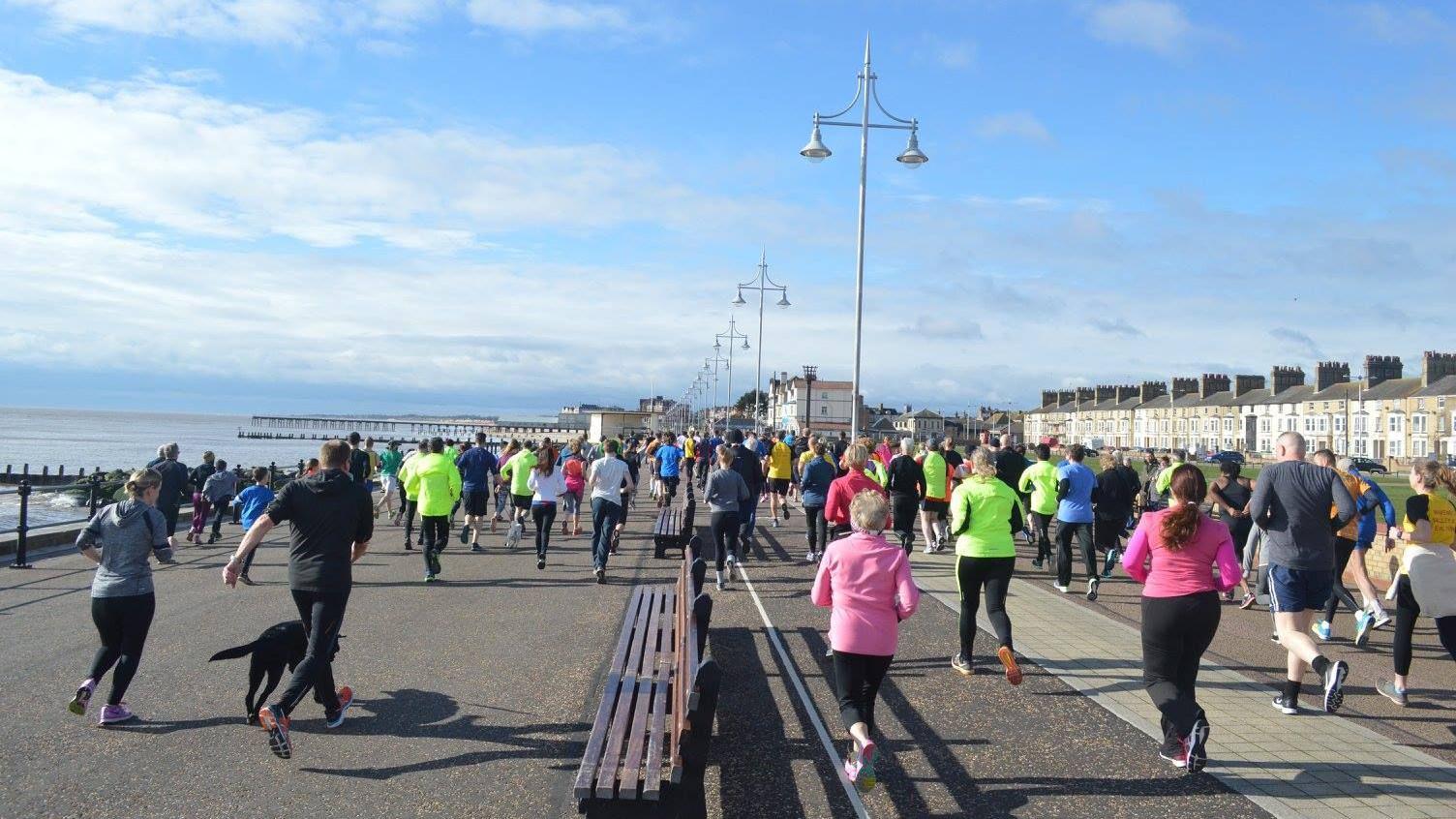 Runners taking part in Lowestoft Parkrun