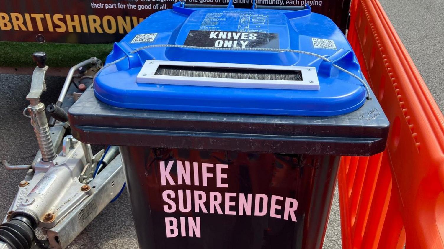 Knife surrender bin in Hillmorton