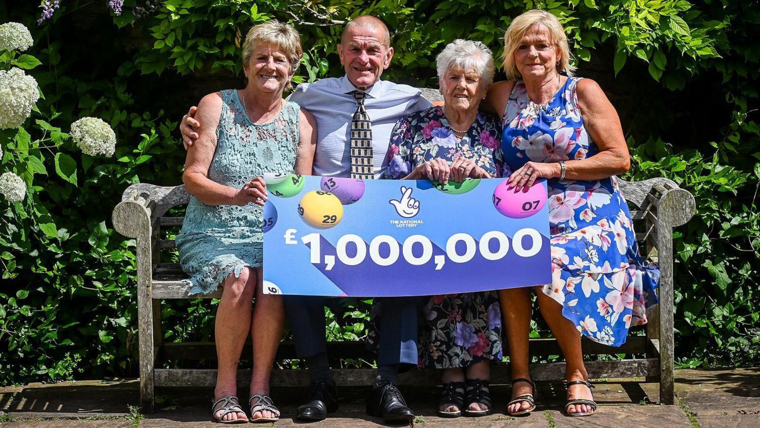 Audrey Cobb (second right) and her three children, David, Carol and Sandra