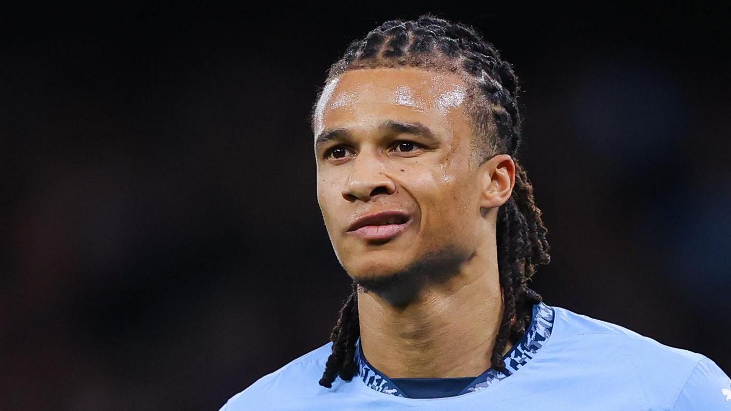 Nathan Ake playing for Manchester City