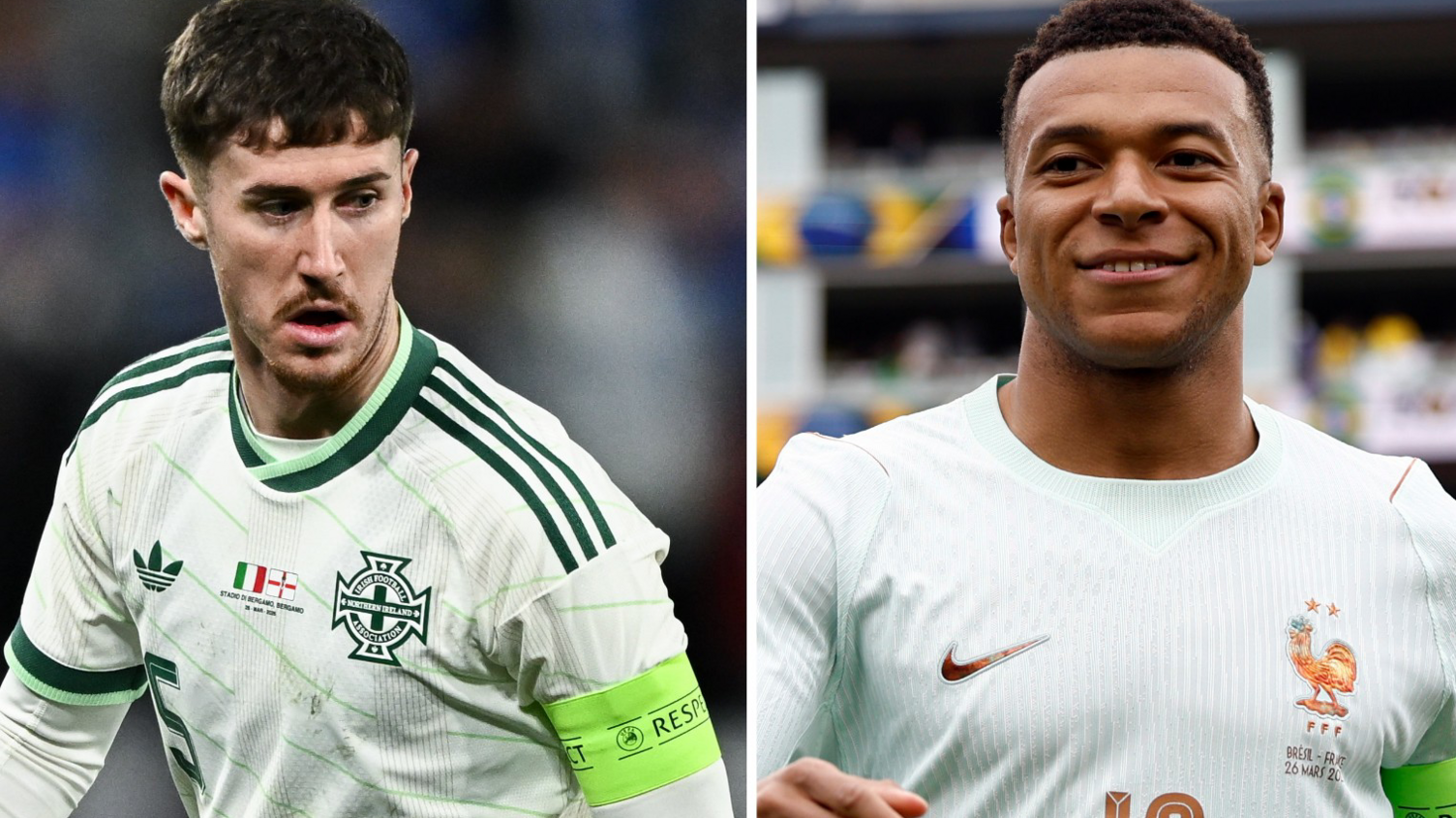 Trai Hume and Kylian Mbappe