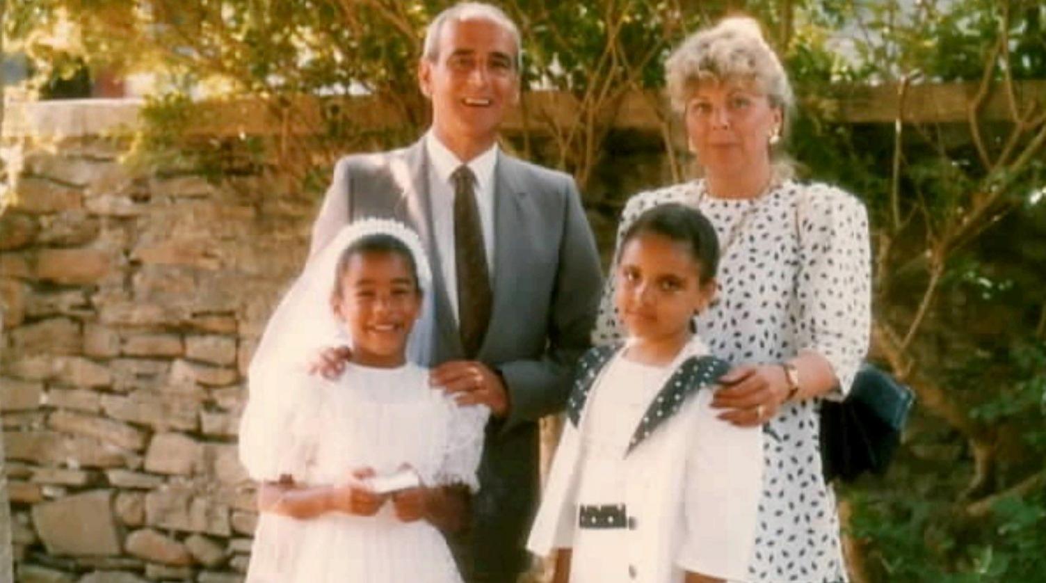 Janina with her father, mother and sister